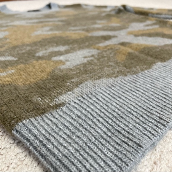 Banana Republic Wool Mohair Cotton Blend Camouflage Crewneck Sweater - Picture 11 of 16